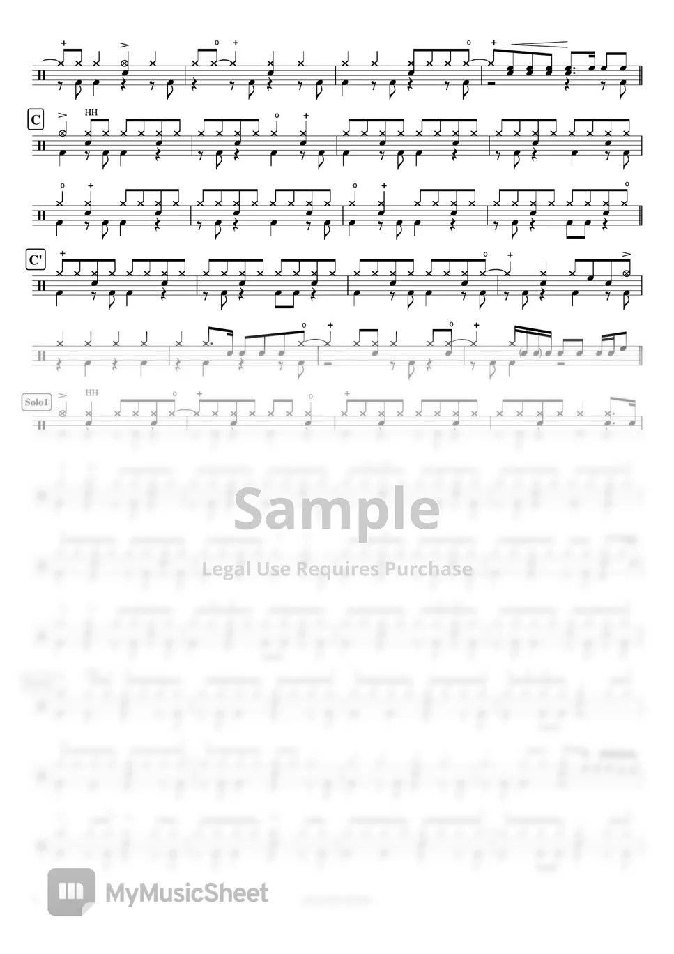 MALTA HIGH PRESSURE Sheets by Cookai's Jpop Drum sheet music!!!