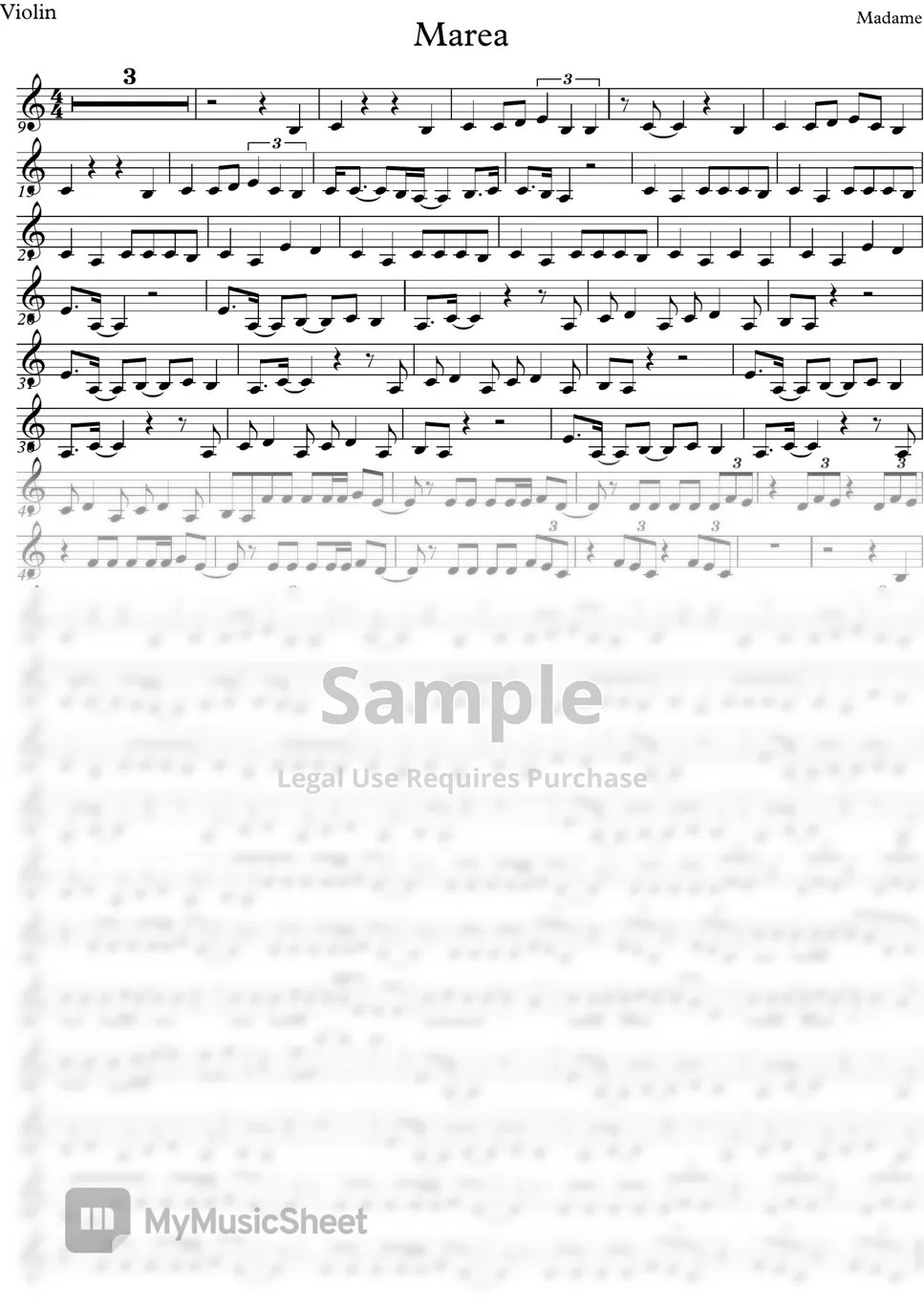 Madame Marea (Backing track included) Sheets by Elly Angelis