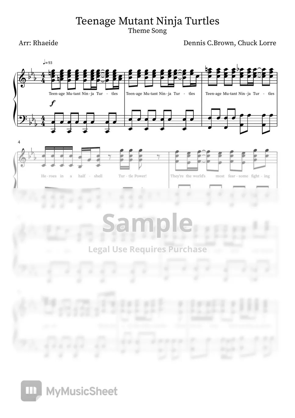 Teenage Mutant Ninja Turtles Theme Song ?????? by Rhaeide