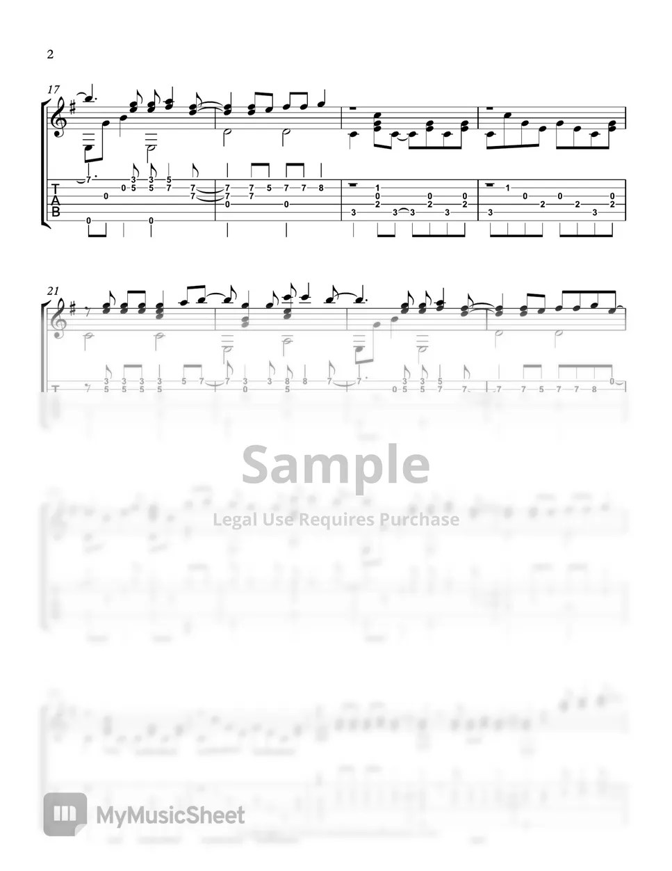 Tom Odell Another Love Tab + 1staff by Mohammad Lameei