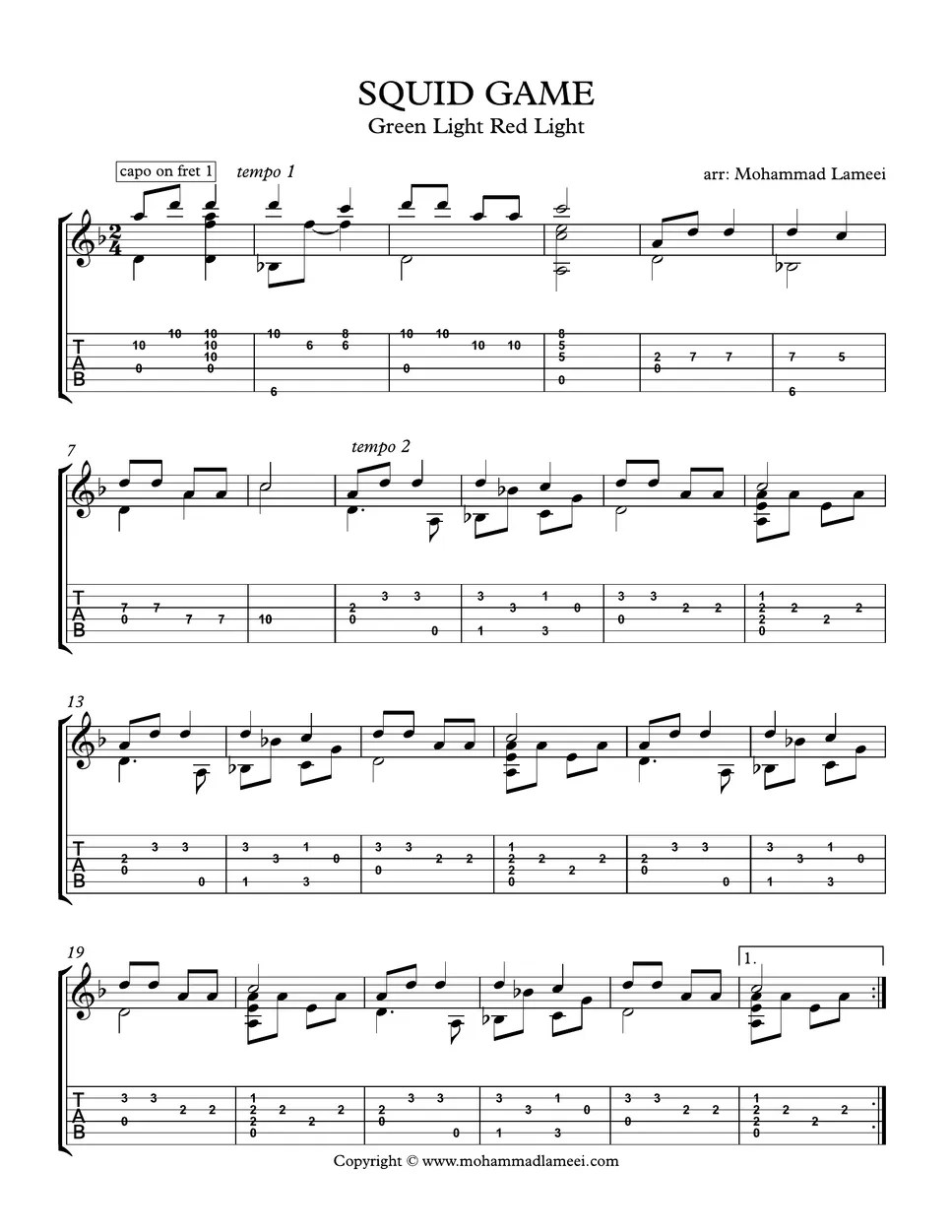 Red Light, Green Light SQUID GAME Sheets by Mohammad Lameei