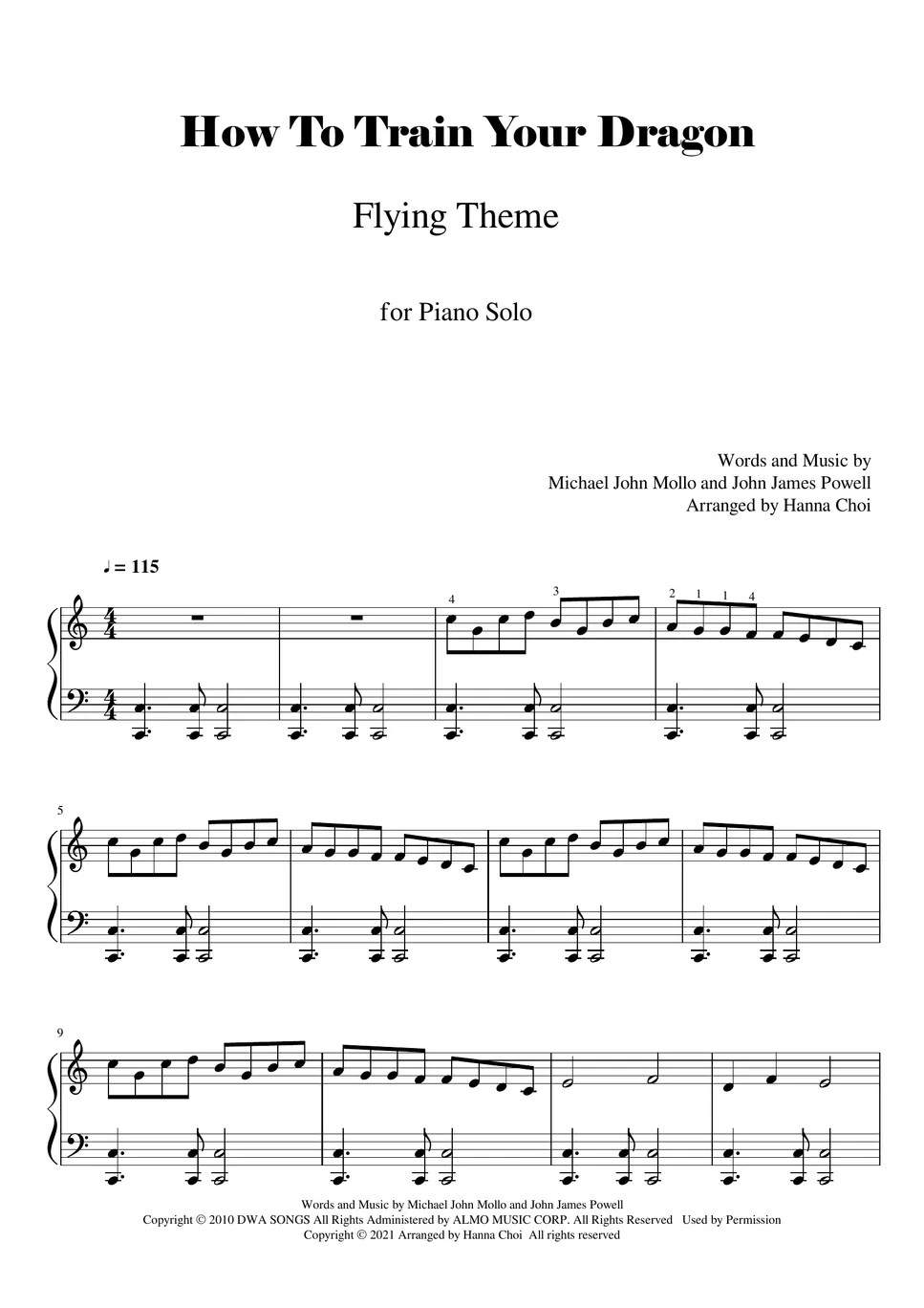 J.Powell "How To Train Your Dragon" Flying Theme /OST 드래곤 길들이기 (쉬운