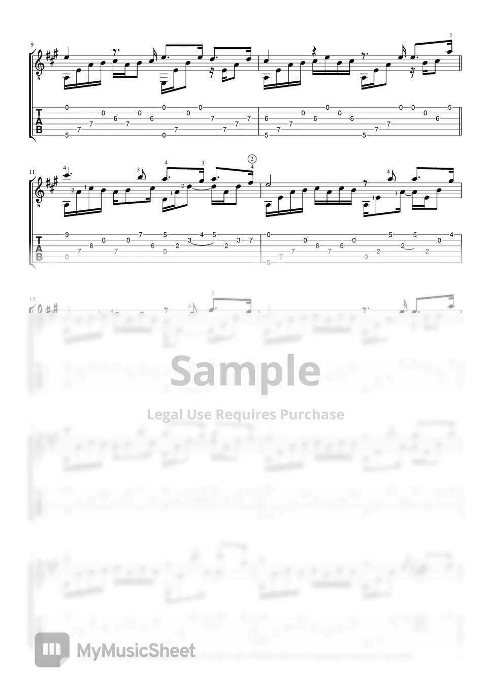 How Great Thou Art (for guitar TAB) แทป + บรรทัด 5 เส้น 1 ชุด by Kimmy