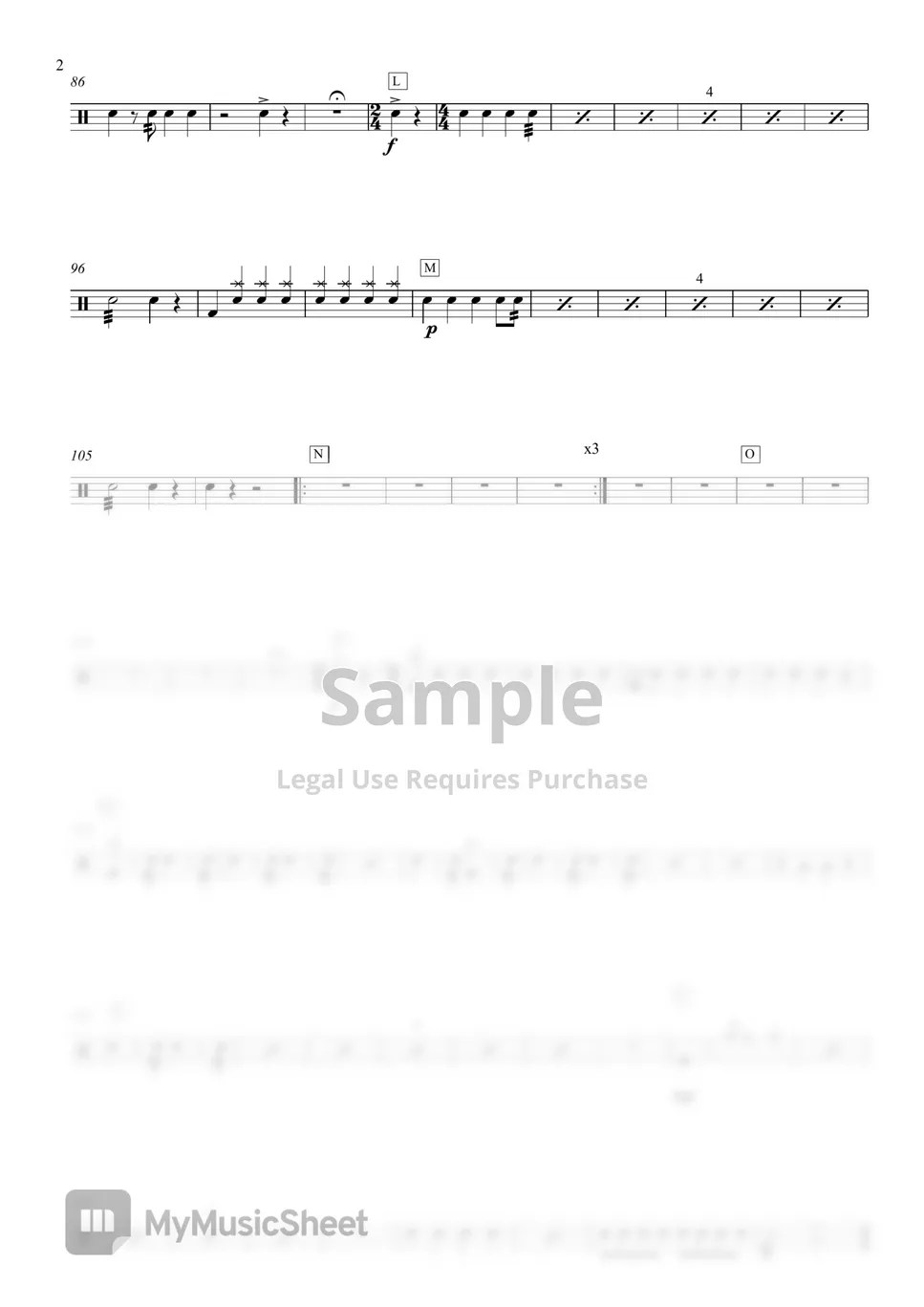 John Kander Cell Block Tango (CHICAGO MUSICAL) Sheets by Drum