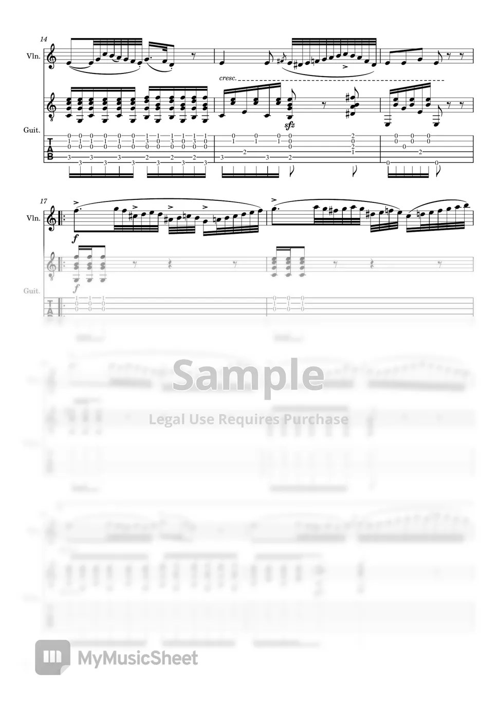 Niccolò Paganini Paganini 6 Sonatas for Violin and Guitar Op.2 No.2