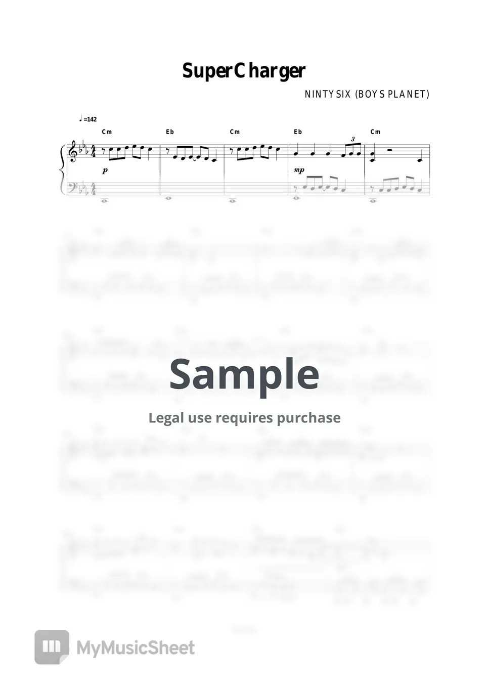 NINTYSIX (BOYS SuperCharger Sheets by Dopiano