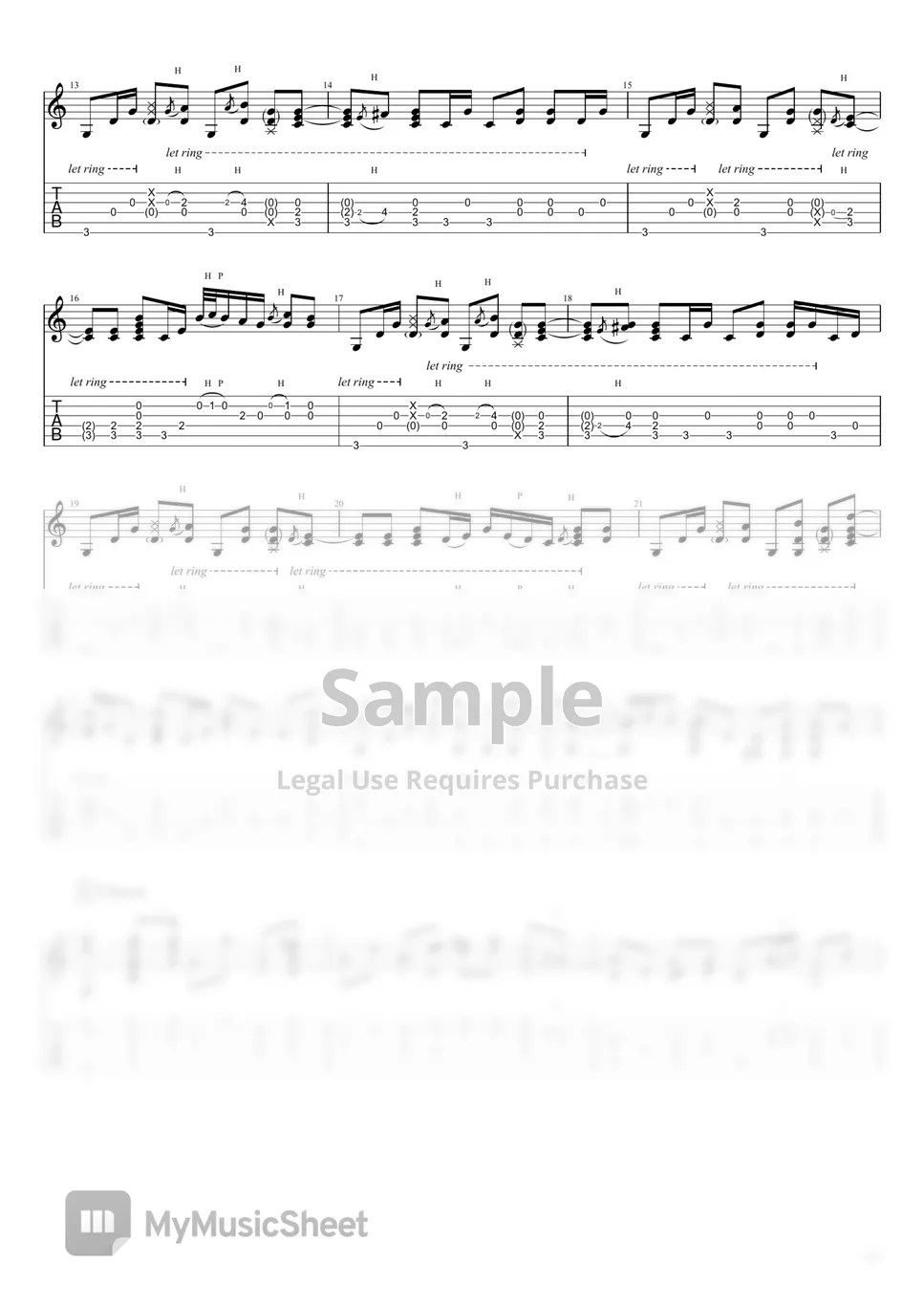 Alter Bridge Watch Over You (Fingerstyle) Sheets by ToraPlaysGuitar