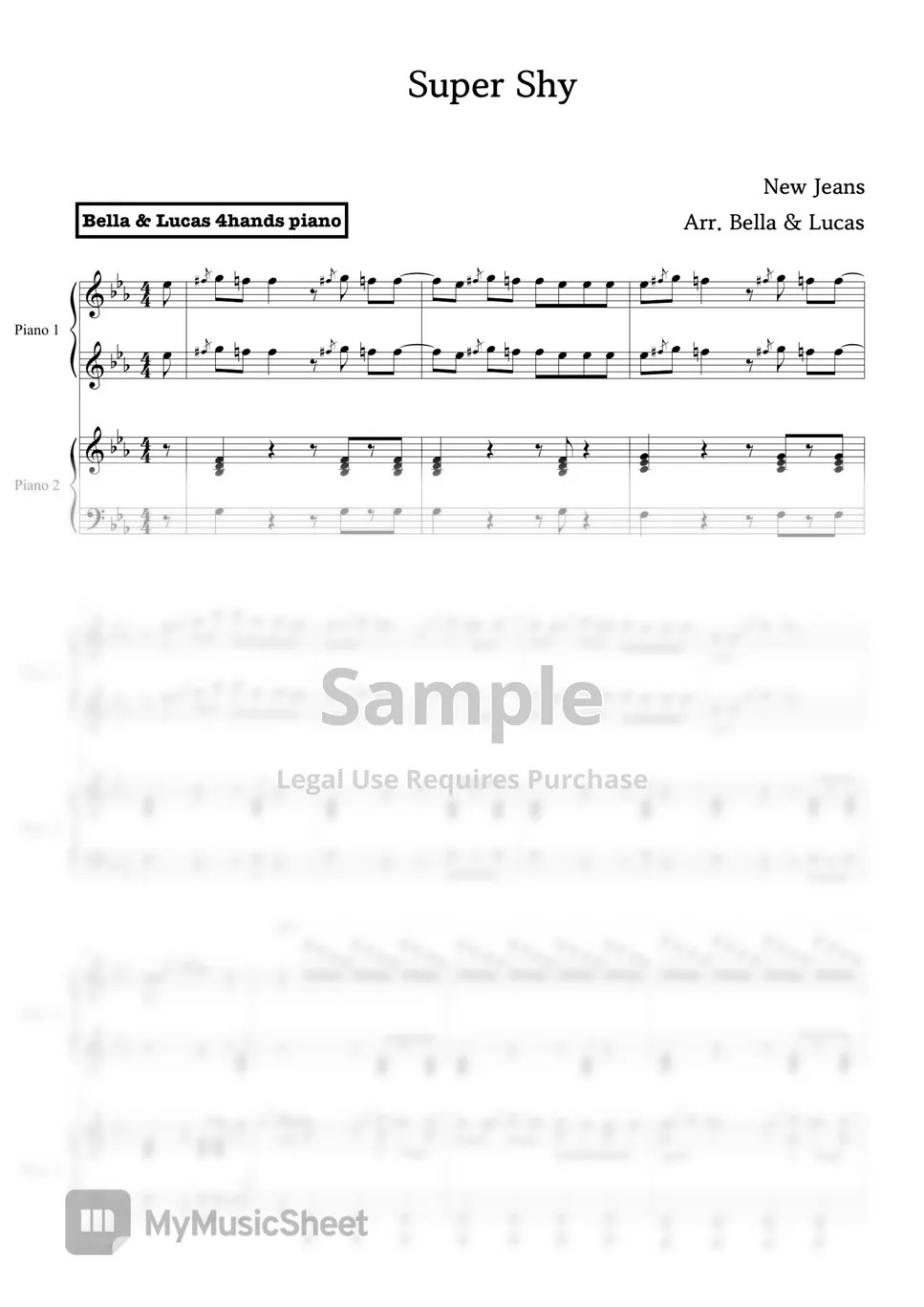 New Jeans Super Shy Sheets by BELLA&LUCAS