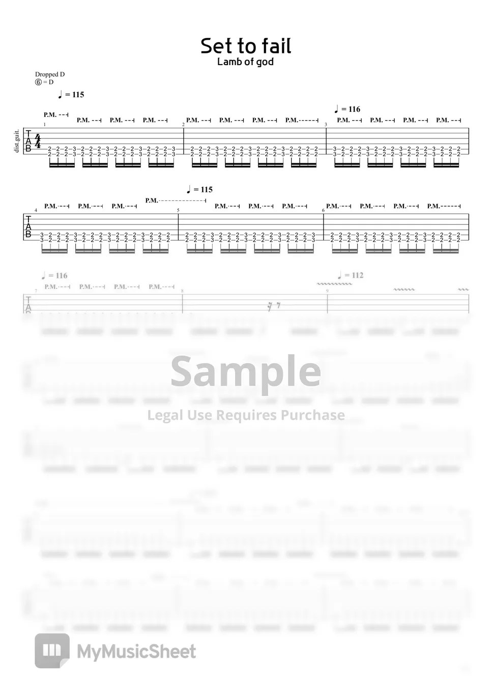 Lamb Of God Set To Fail Sheets by Your Repeater