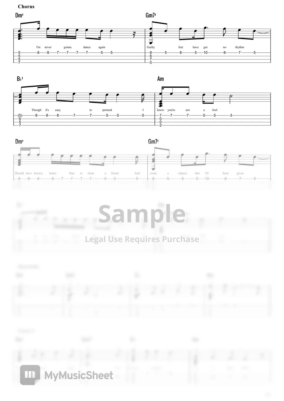 Michael Careless Whisper (Fingerstyle) Sheets by Vasko