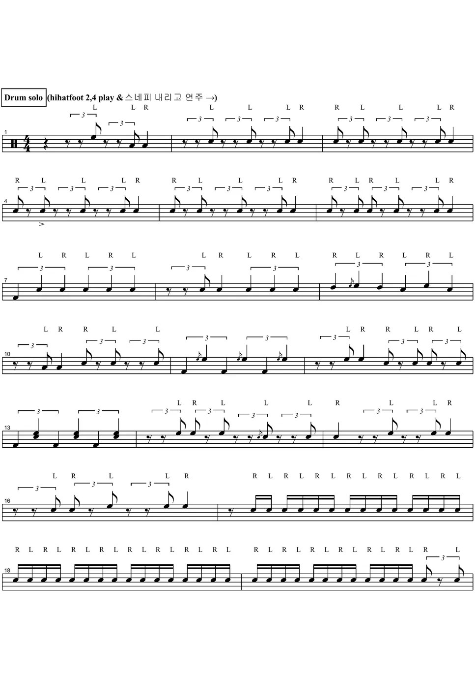 st.tomas drum solo st.tomas drum solo Sheets by COPYDRUM