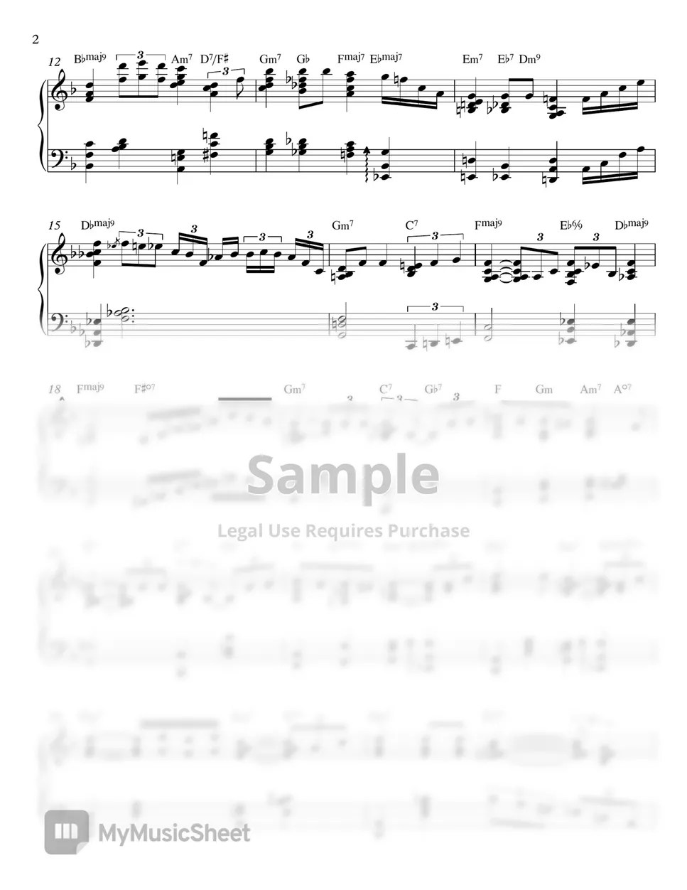 Louis Armstrong What A Wonderful World (Jazz Ballad) Sheets by MIWHA