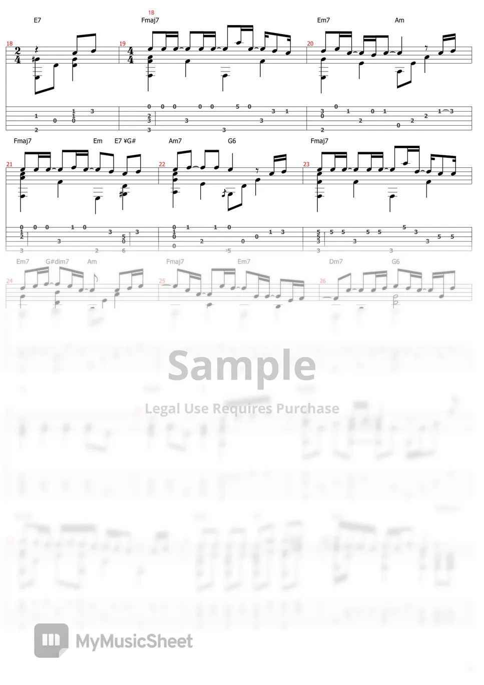 Sukima Switch Kanade(One week friends) (Level Hard) Lembar Musik by
