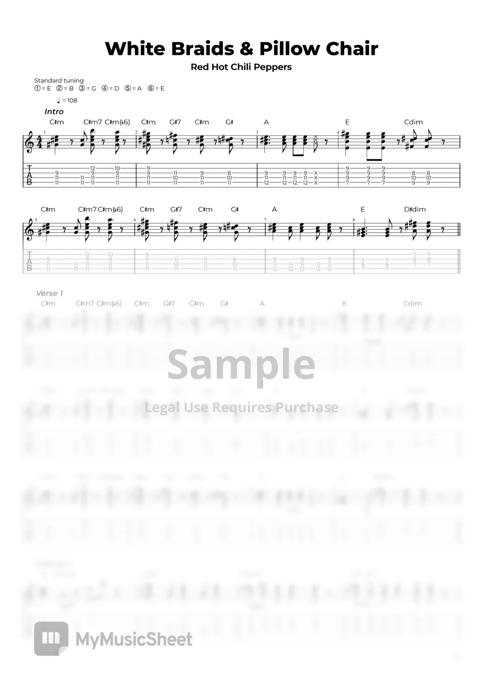 Red Hot Chili Peppers White Braids & Pillow Chair แผ่น by Nikola Gugoski