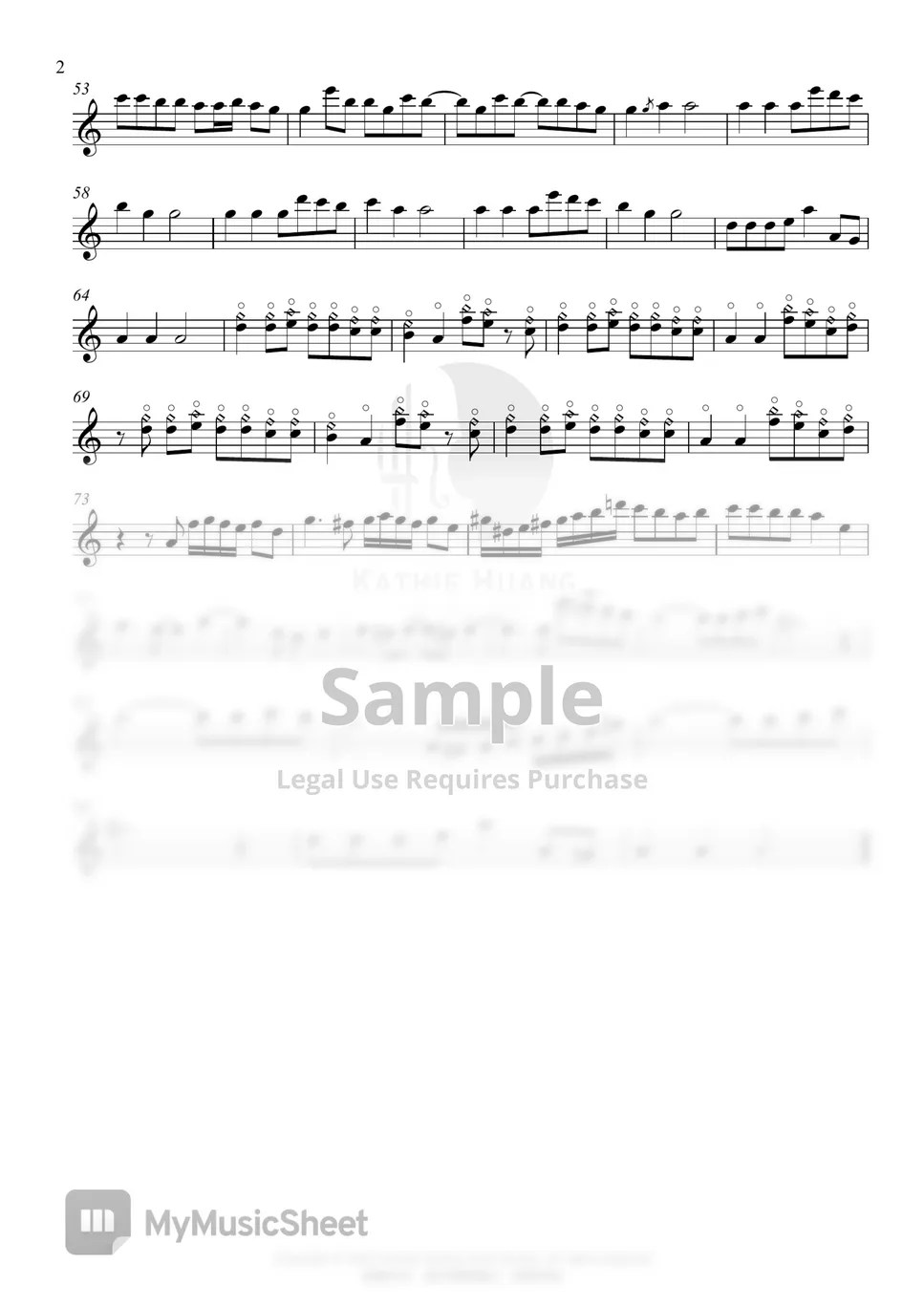 JISOO FLOWER (BLACKPINK) Partition musicale by 黃品舒 Kathie Violin