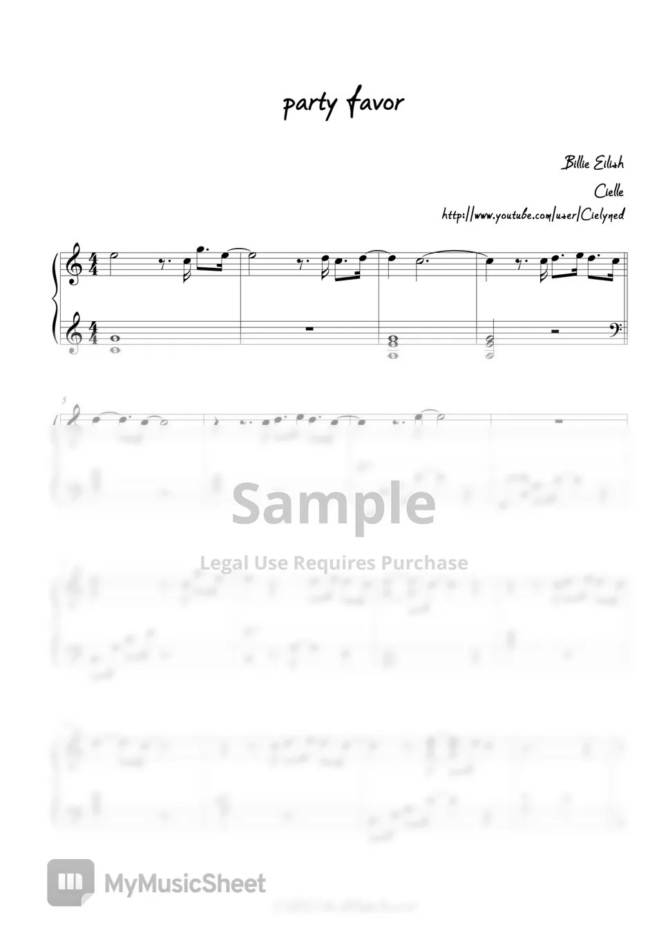 Billie Eilish party favor แผ่น by Cielle