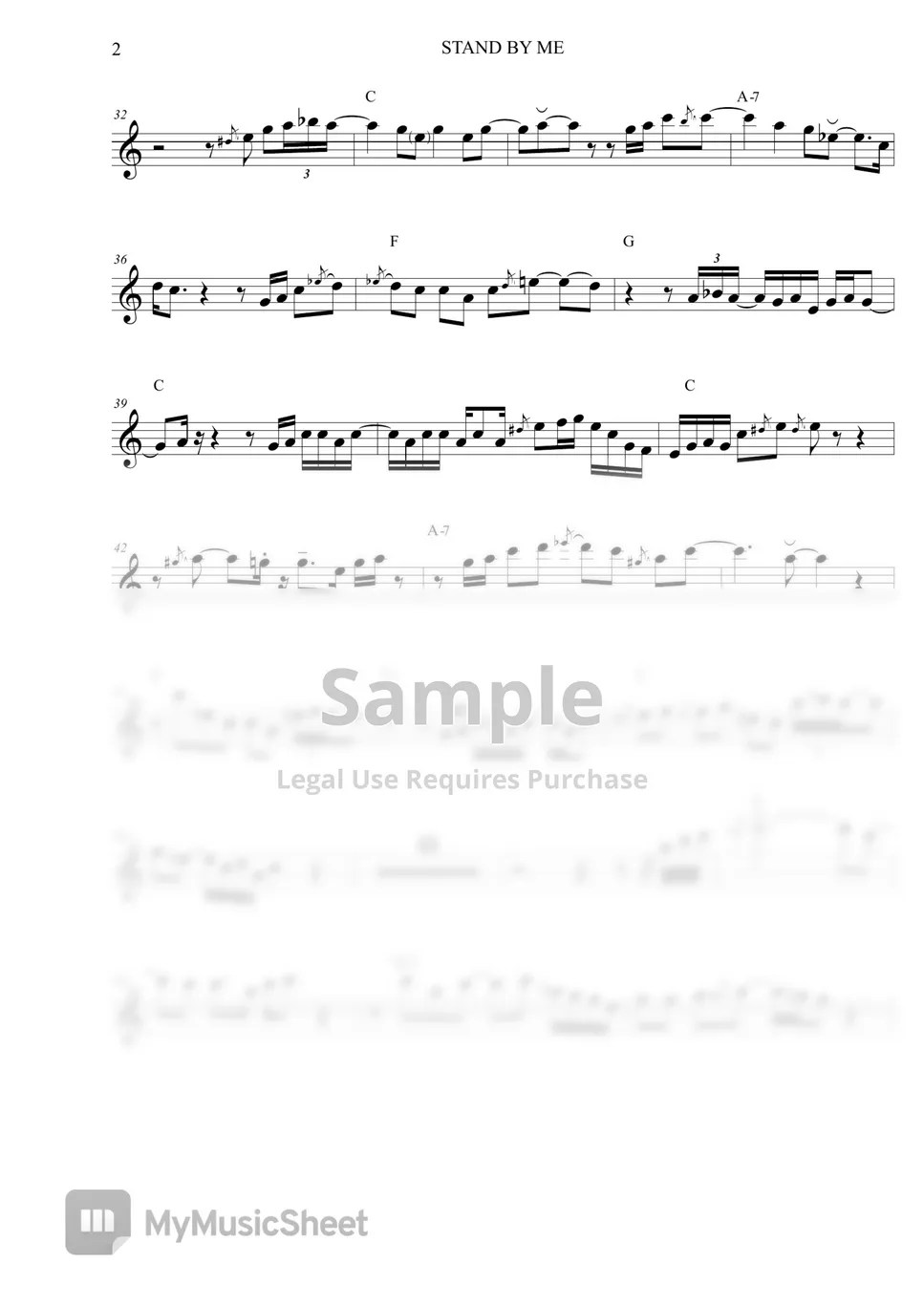 Stand by me Eric Marienthal (Alto Sax) Sheets by Ismael Dorado