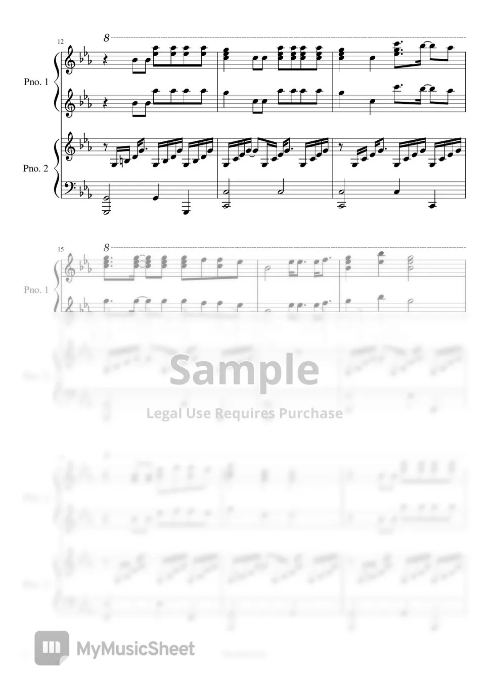 레드벨벳(Red Velvet) Psycho (4hands piano) Sheet by seongeun