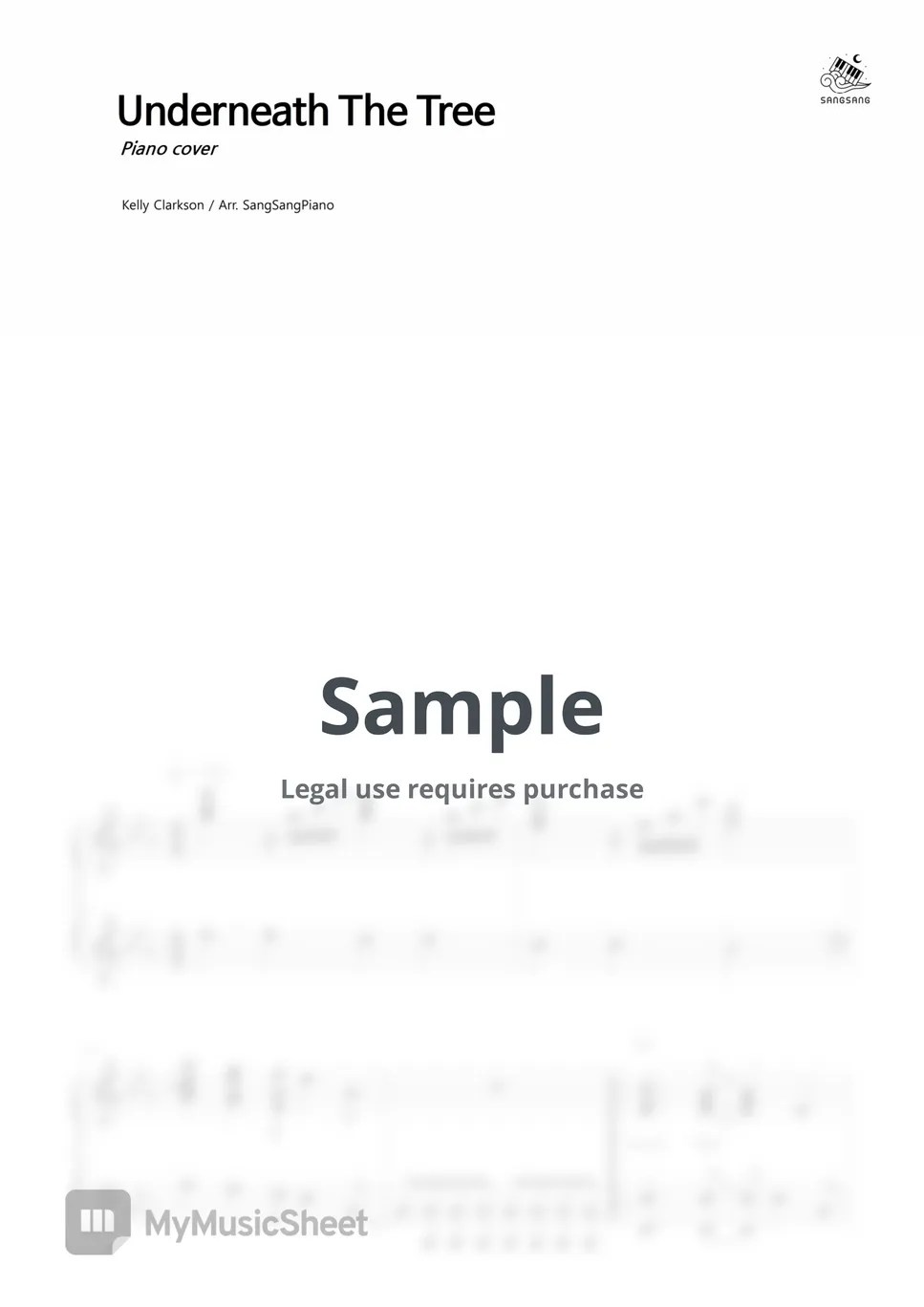 Kelly Clarkson Underneath the Tree Sheets by SangSangPiano