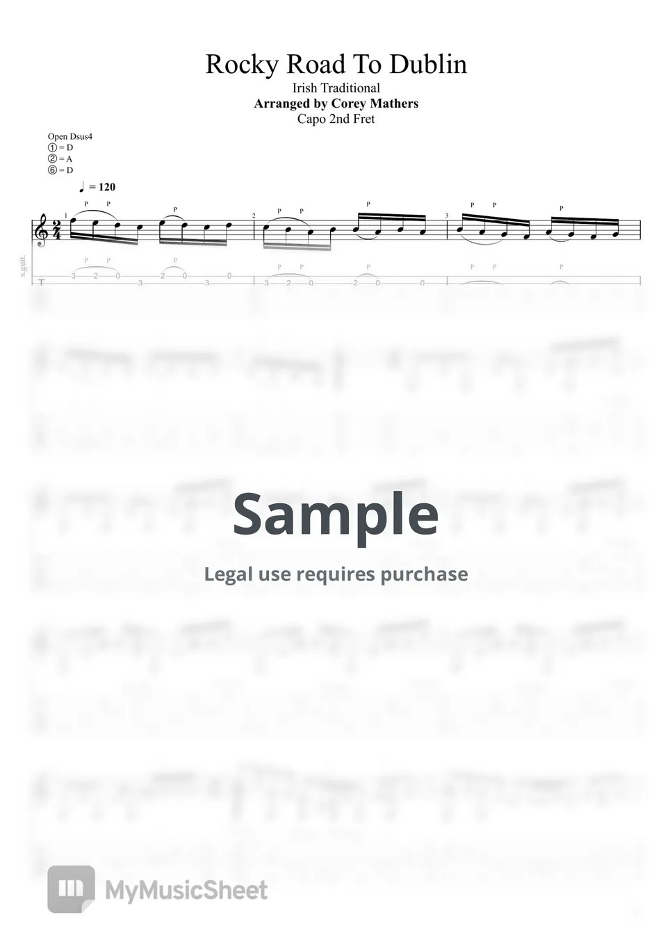 Traditional Irish Rocky Road To Dublin Hoja by Corey Mathers