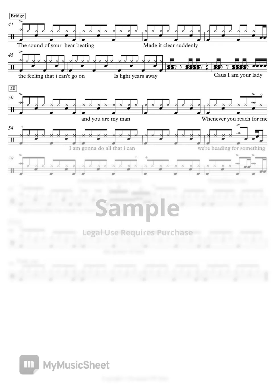 Celien Dion The power of love (초급편곡버전) Sheets by 신동엽의드럼터치