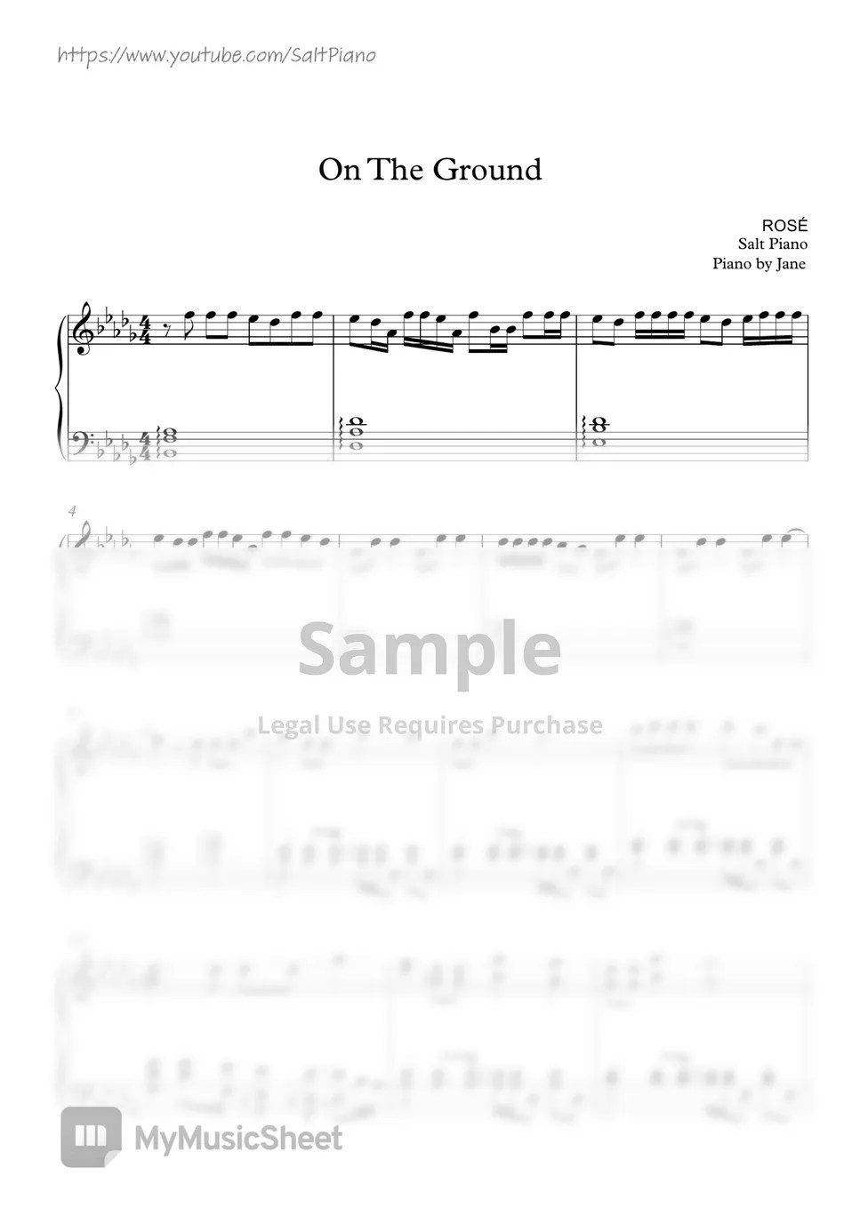 ROSÉ On The Ground Sheets by Salt Piano