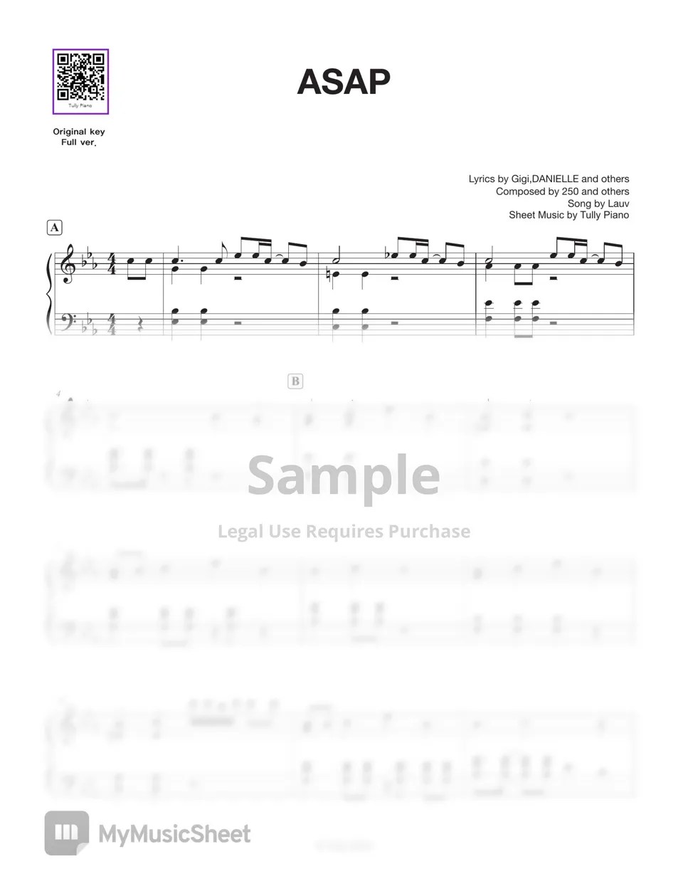 NewJeans (뉴진스) ASAP 악보 by Tully Piano