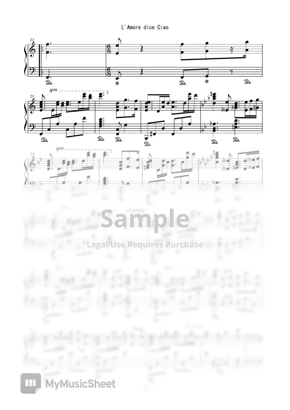 Armando Trovajoli L'amore dice ciao (Slow Take) Sheets by 音楽音泉