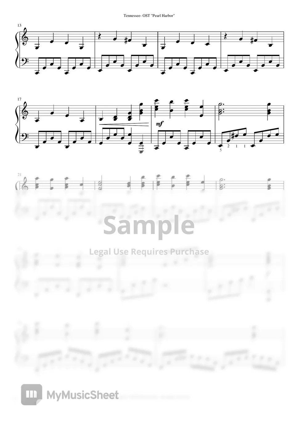 H. Zimmer "TENNESSEE" (Pearl Harbor진주만) Sheets by Hanna