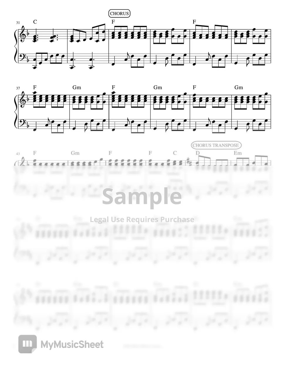 Percy Faith Theme From A Summer Place (piano sheet music) Sheets by Mel's Music Corner