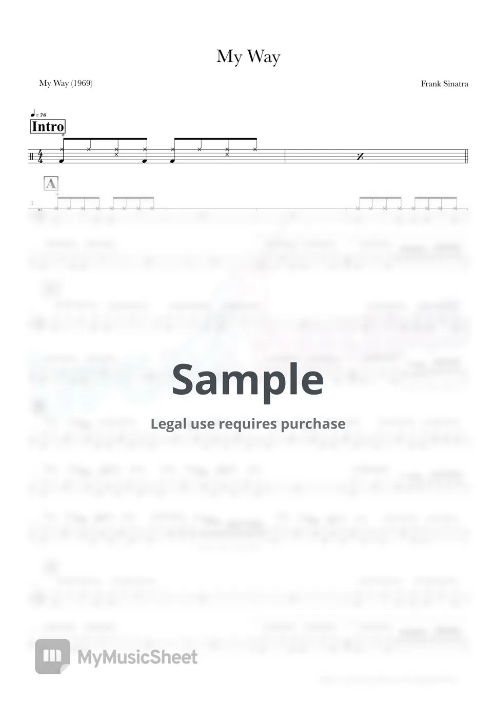 Frank Sinatra My Way Sheets by UPGRADRUMS