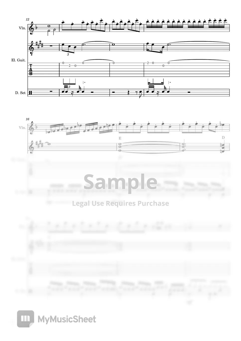 David Connolly Premier League Anthem (Violin Guitar Duet + Drum) Tab