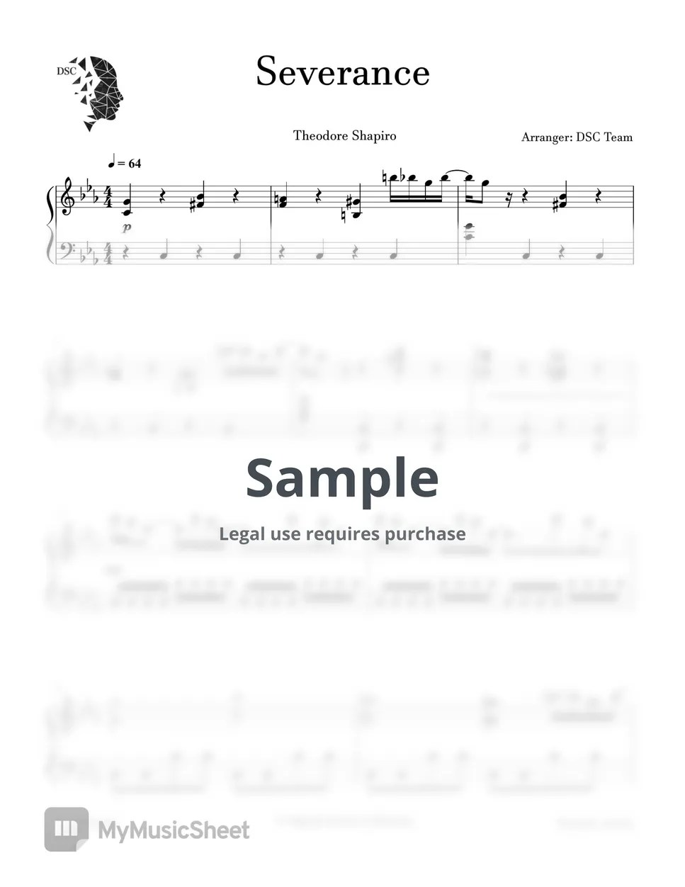 Theodore Shapiro Severance Main Titles Sheets by Digital Scores