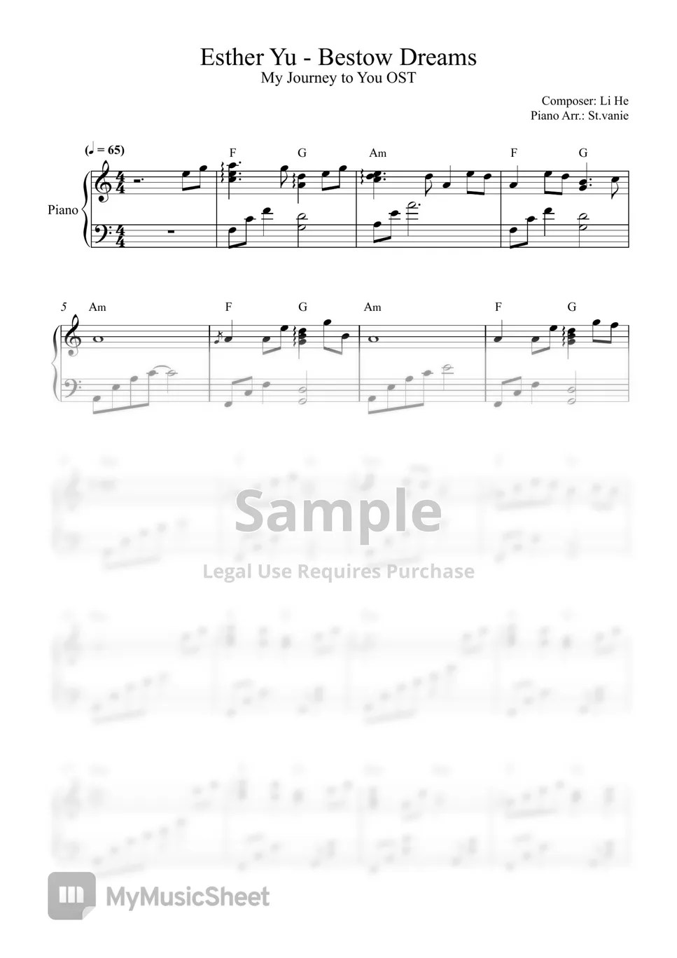 Esther Yu 虞书欣 Bestow Dreams 赐梦 (My Journey to You OST / 云之羽 OST / Yun