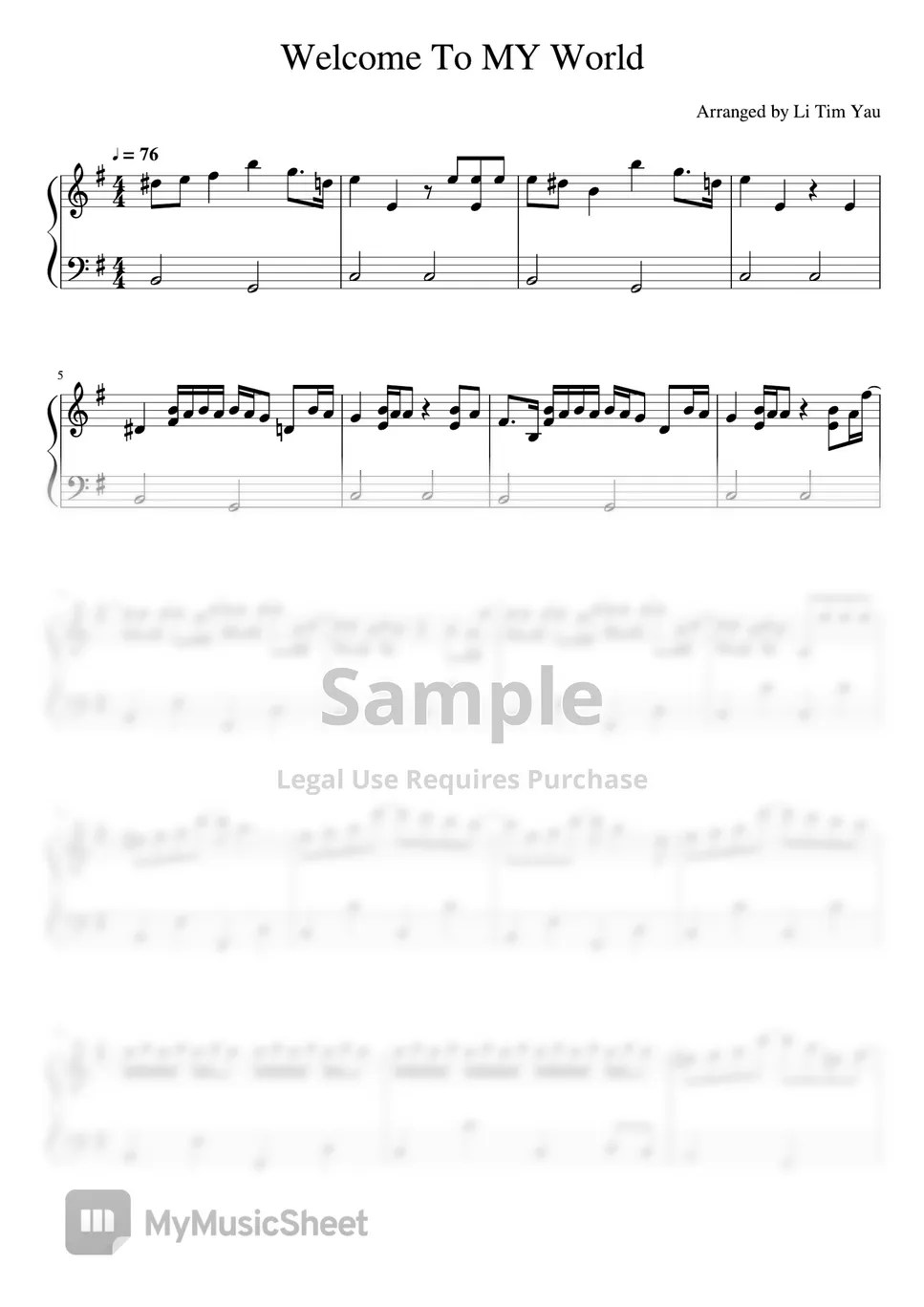 aespa (에스파) To MY World (Piano Cover) Sheets by Li Tim Yau