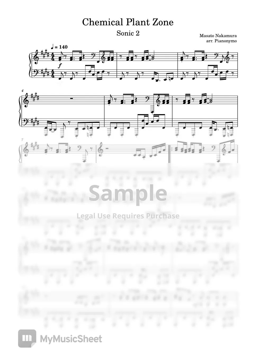 Sonic 2 Chemical Plant Zone Sheets by Pianonymo