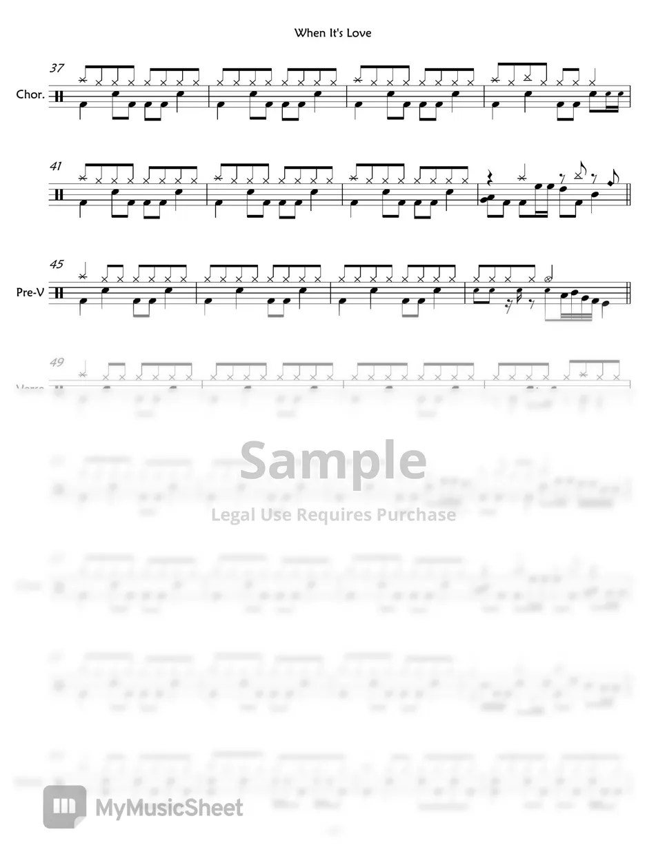 Van Halen When It's Love Sheets by Evan Jaslow