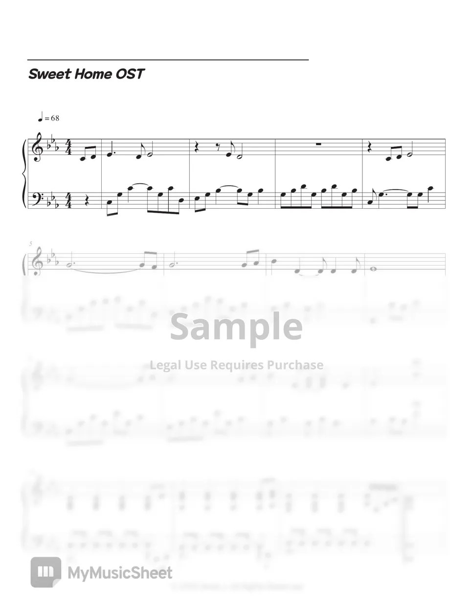 Gaemi (개미) 4 Strings of Sweet Home (Sweet Home OST) Sheets by Jinnie J