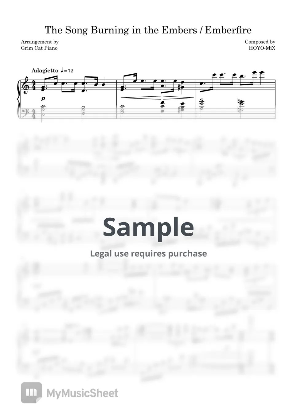 Genshin Impact Emberfire / The Song Burning in the Embers Sheets by
