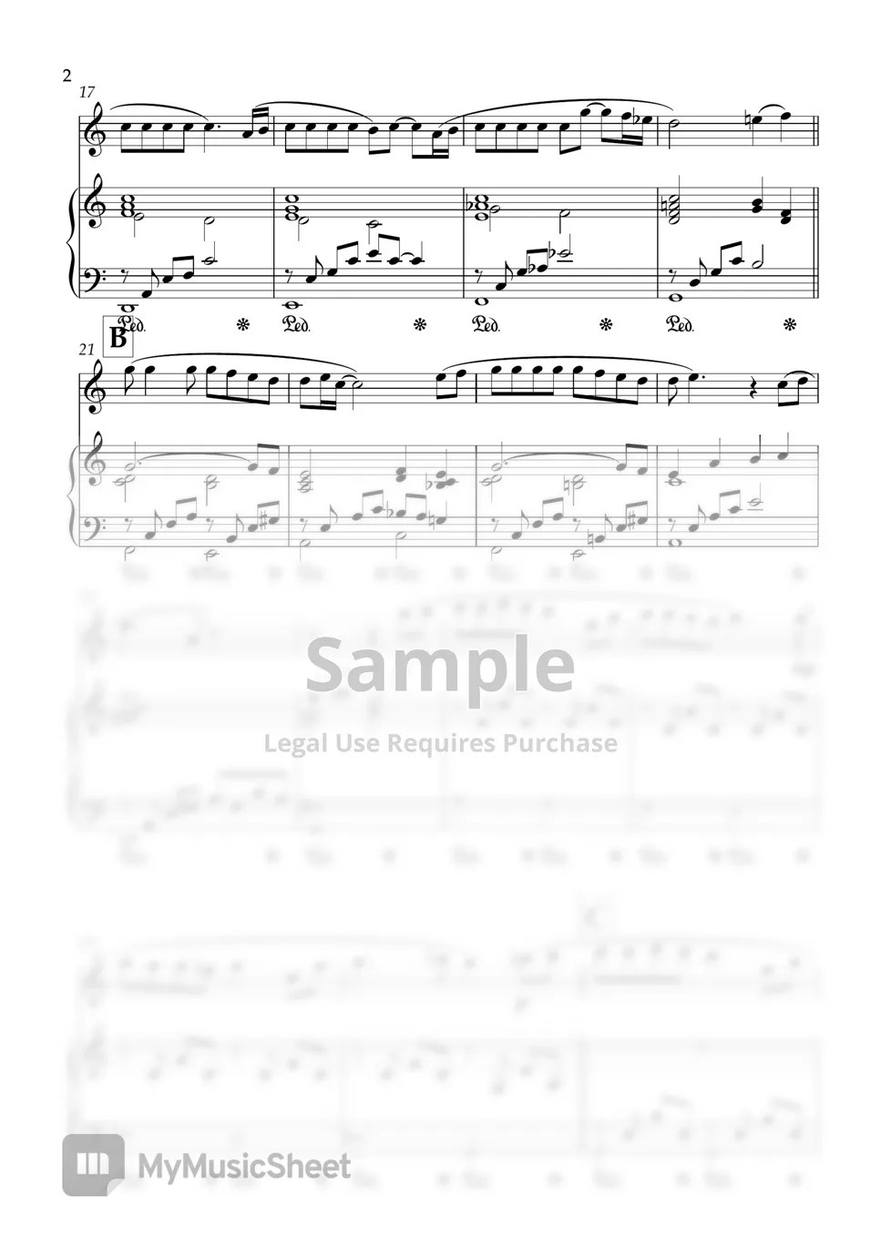 Joe Hisaishi One summer's day for Flute solo and Piano