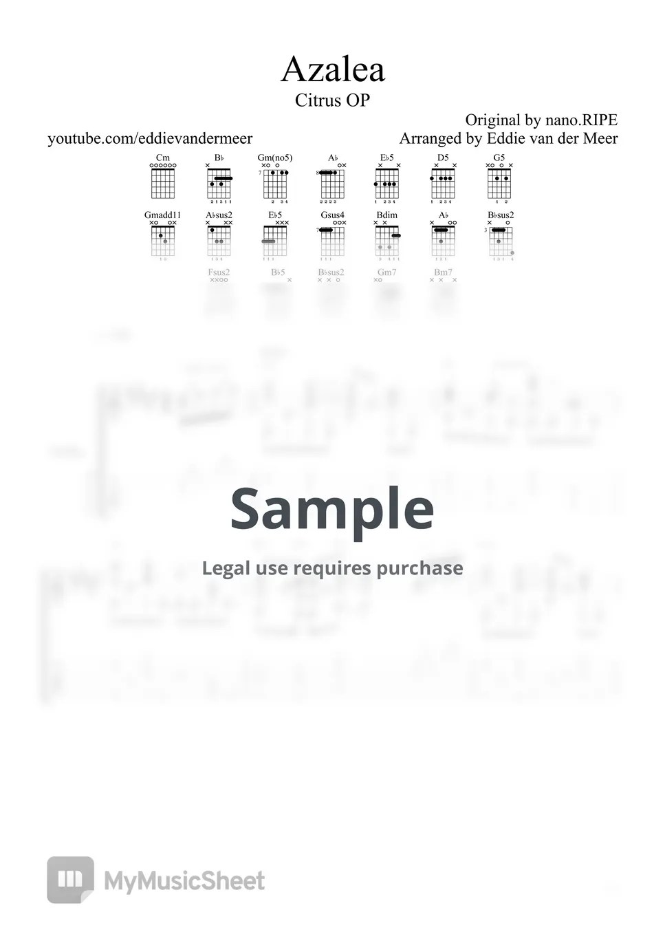 nano.RIPE Azalea (Citrus OP) Tab + 1staff by Eddie van der Meer