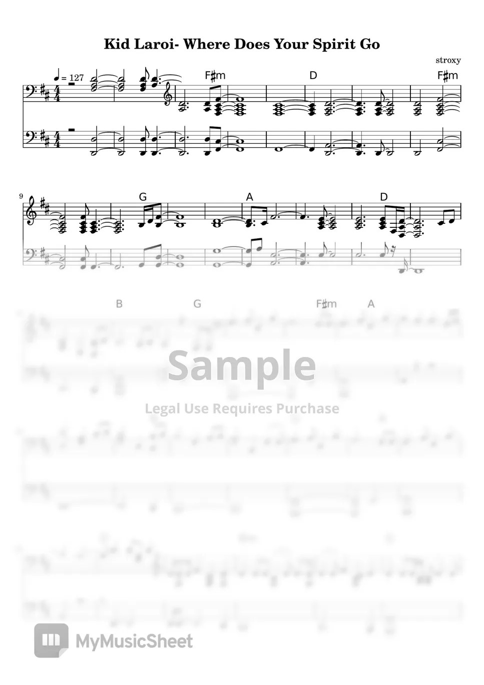 Kid Laroi Kid Laroi Where does your spirit go Sheet by stroxy