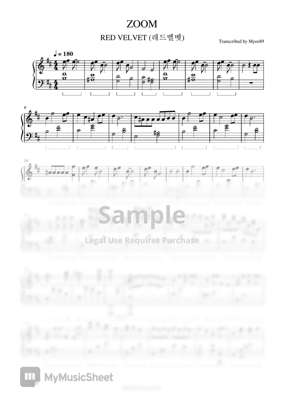 RED VELVET (레드벨벳) ZOOM Sheets by Myee89