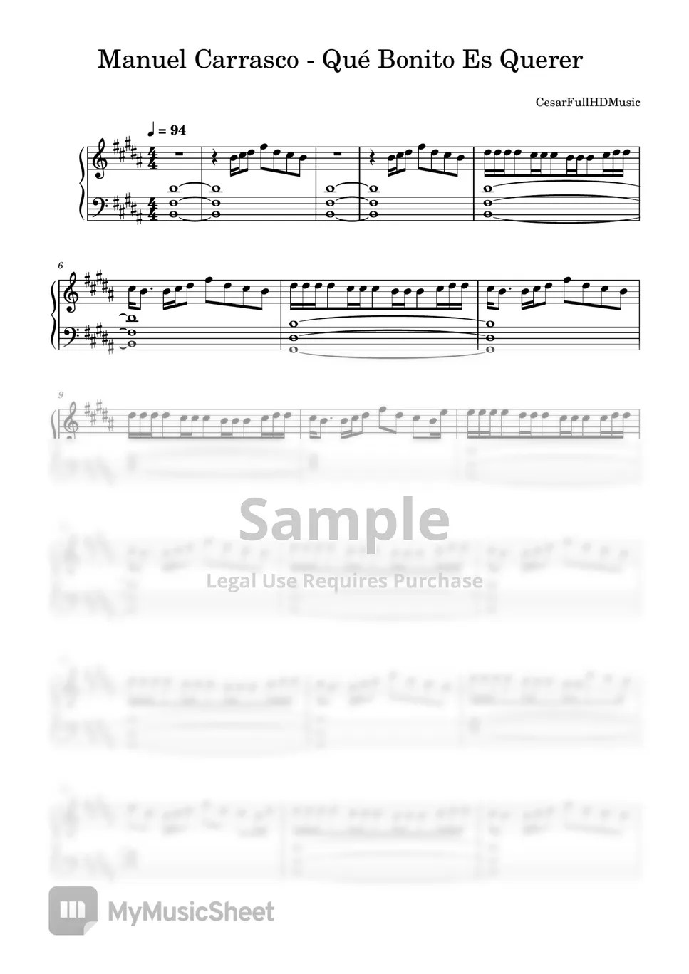 Manuel Carrasco Qué Bonito Es Querer Sheets