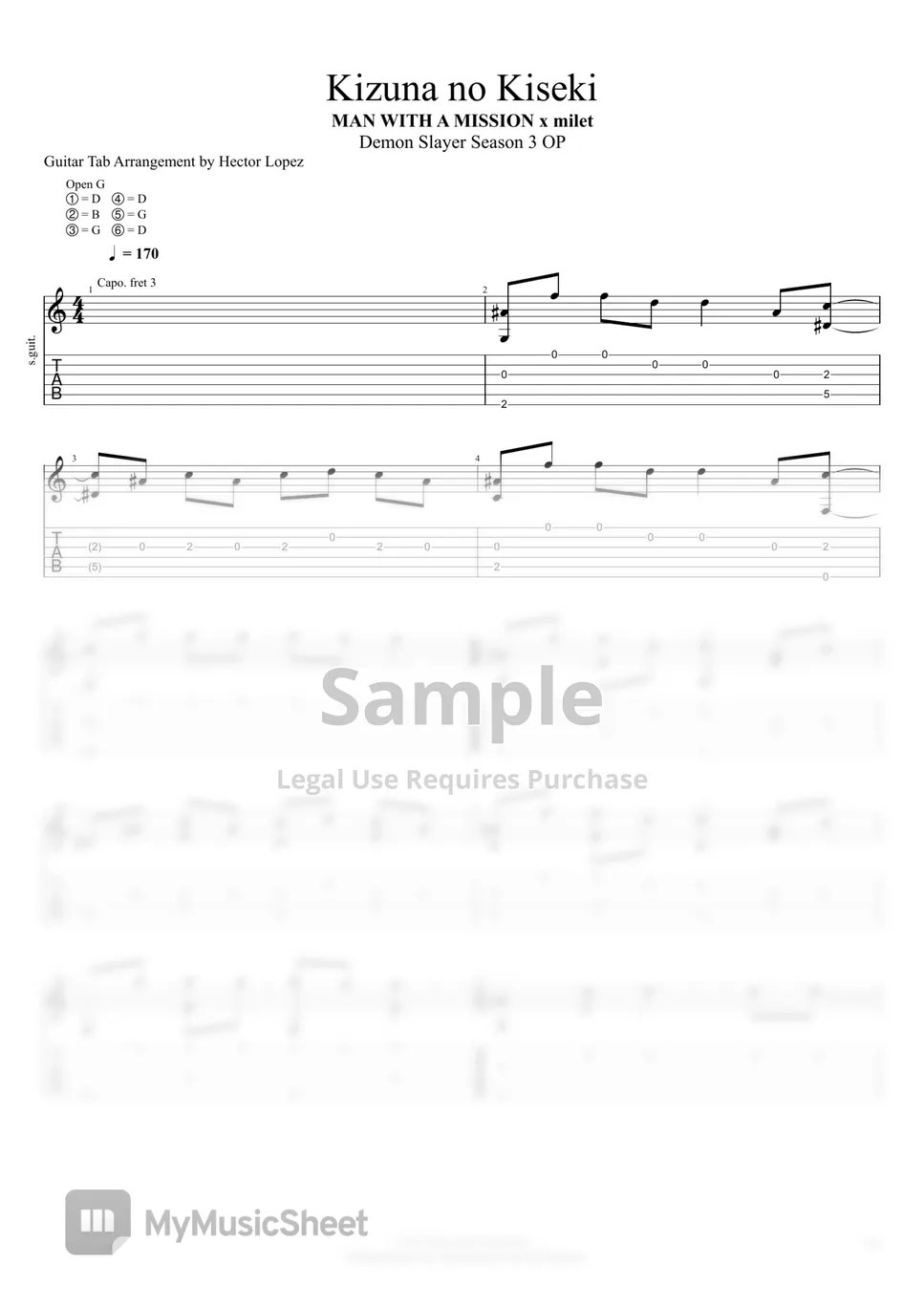 MAN WITH A MISSION × milet Kizuna No Kiseki Sheets by Hector Lopez