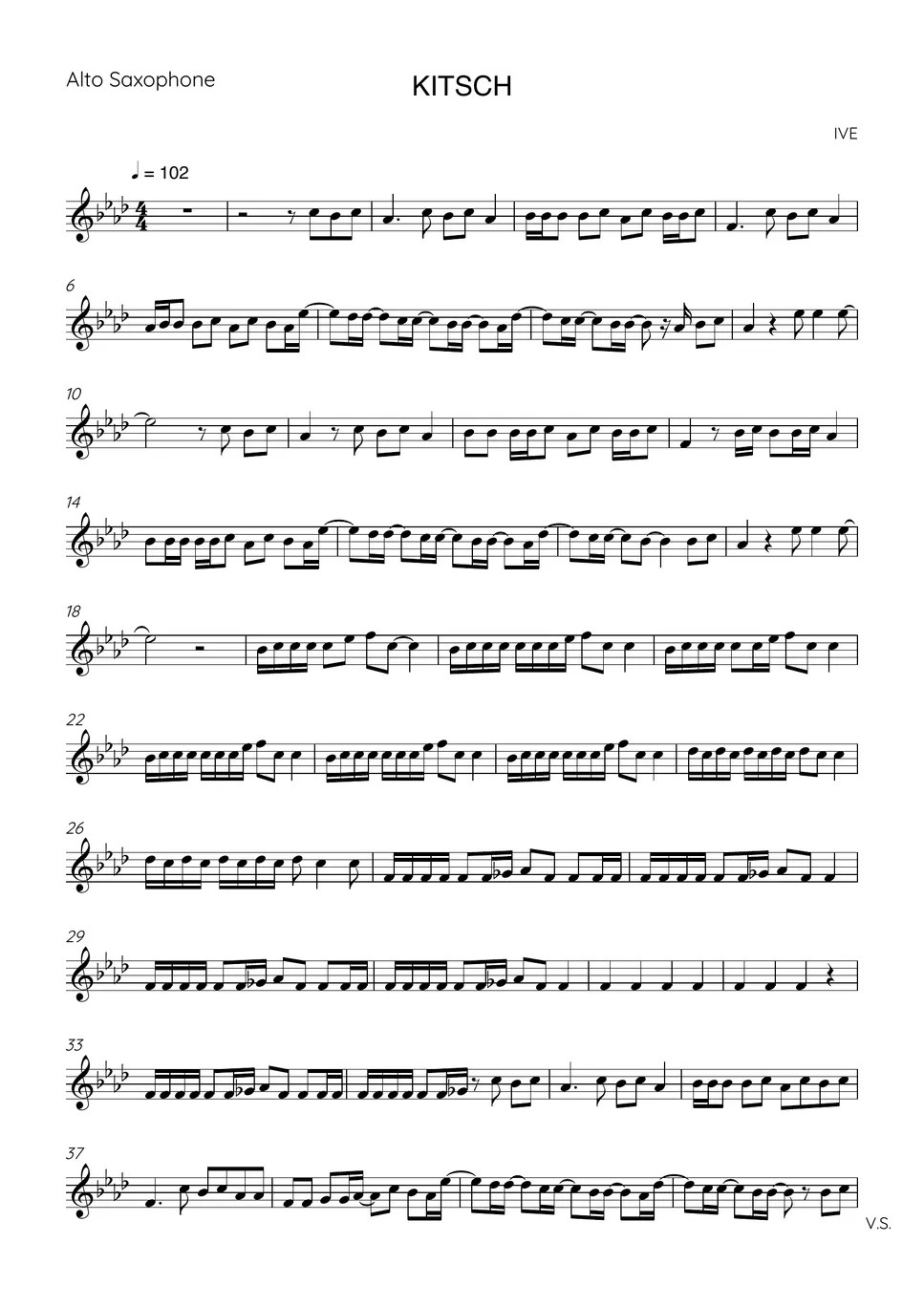 IVE KITSCH 曲谱 by JL