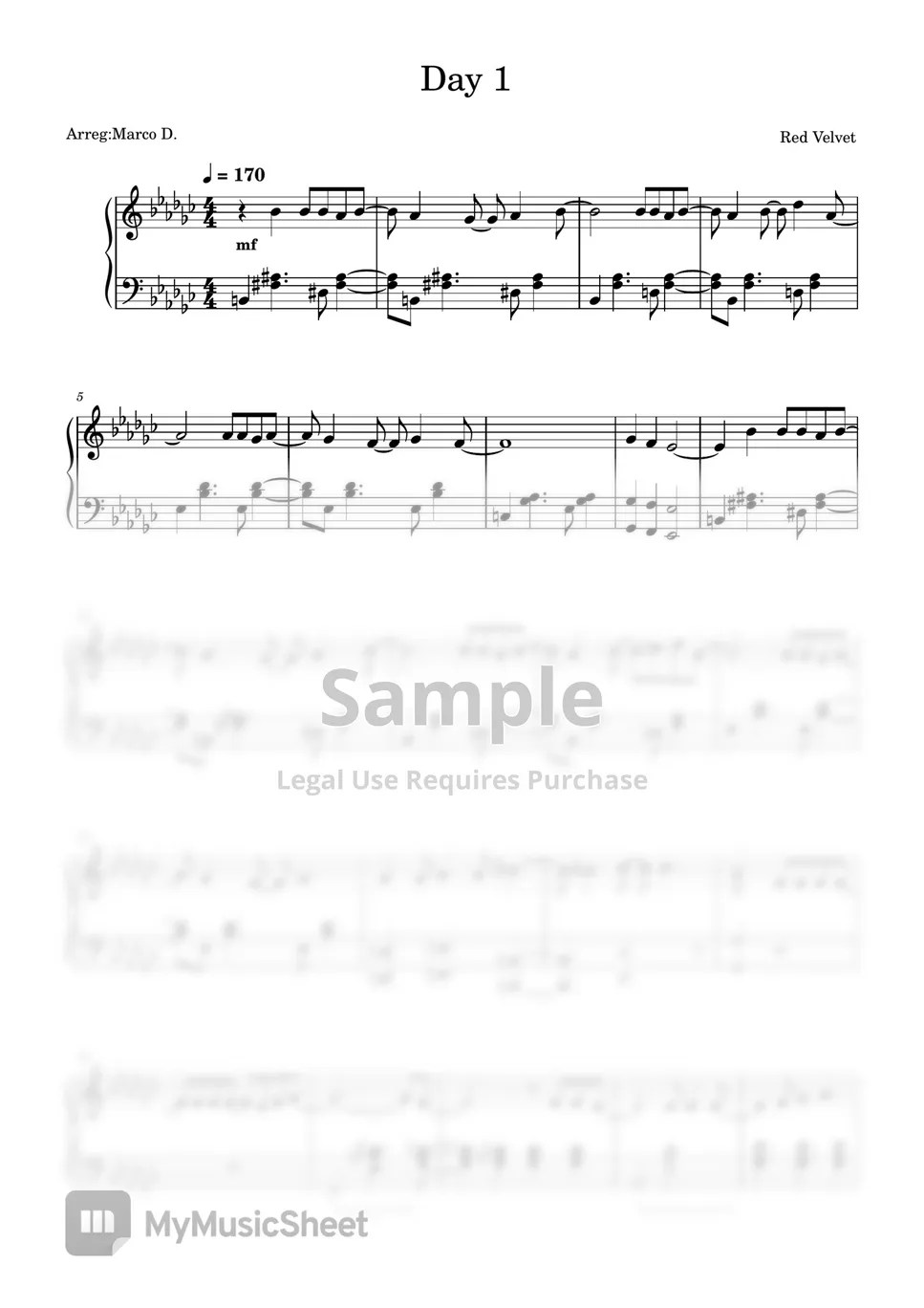 Red Velvet Day 1 Sheets by Marco D.