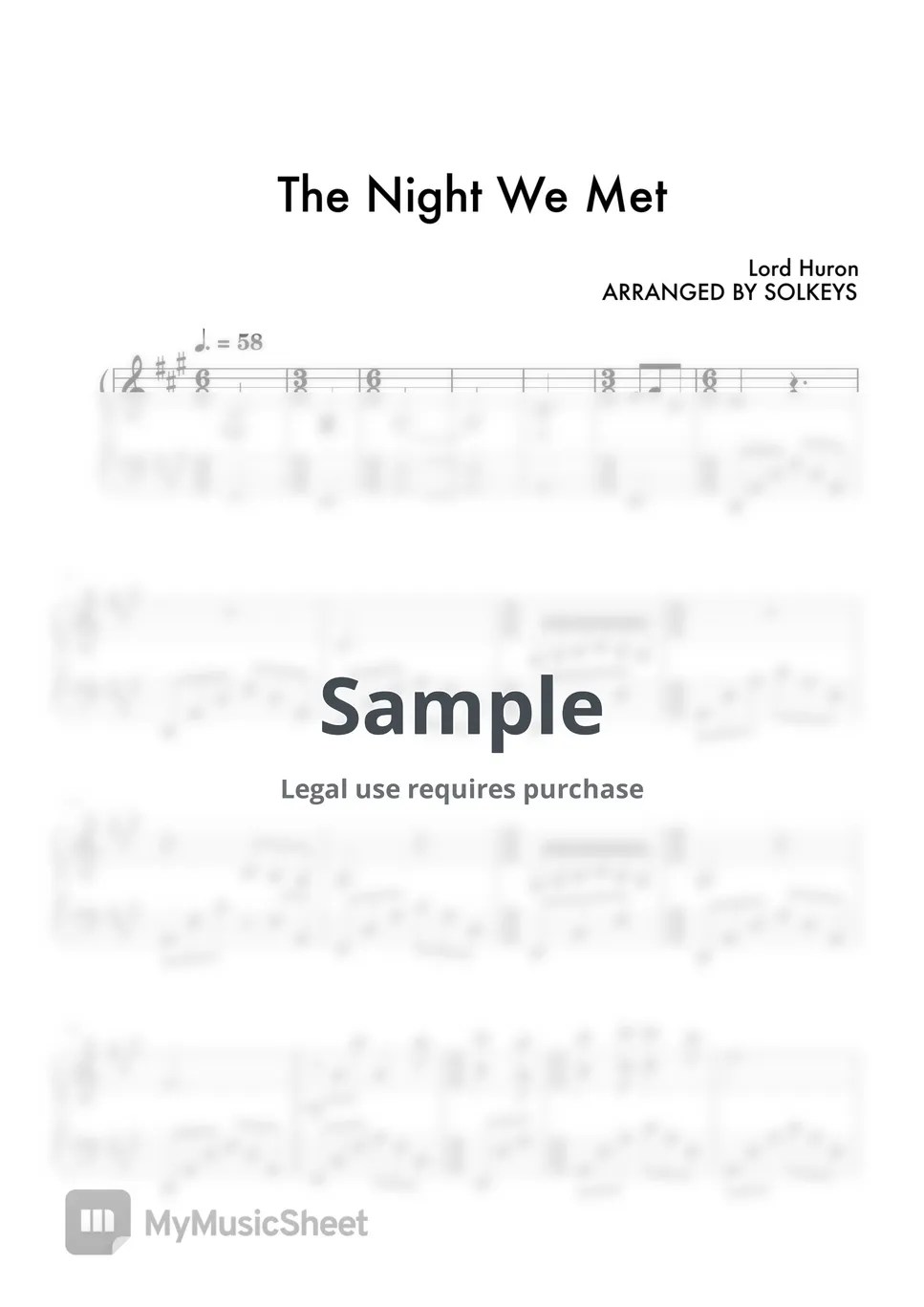 Lord Huron The Night We Met Sheets by SolKeys