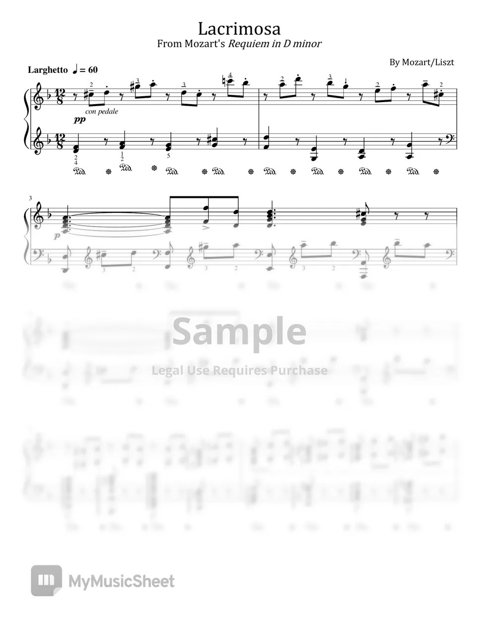 Mozart/Liszt Mozarts Requiem No.2 Lacrimosa Requiem in D minor, K.626