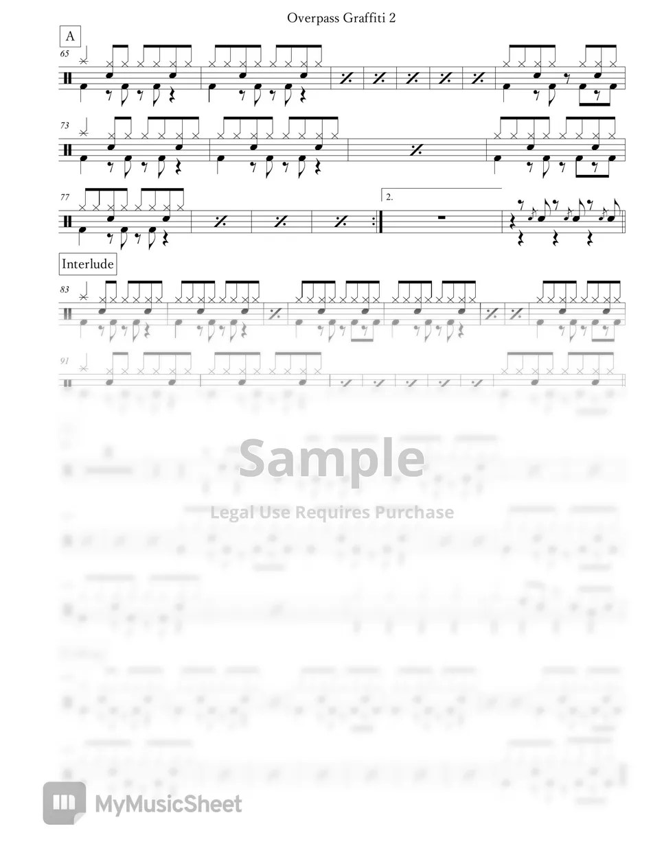 Ed Sheeran Overpass Graffiti Sheets by Arkadai Drums